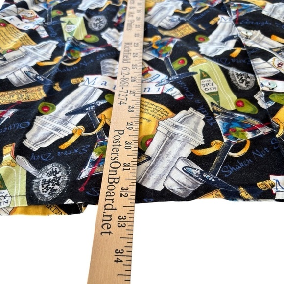 VTG Matt Rider Martini Shirt Men's XXL Button Up Short Sleeve Vodka Made In USA - Picture 7 of 13